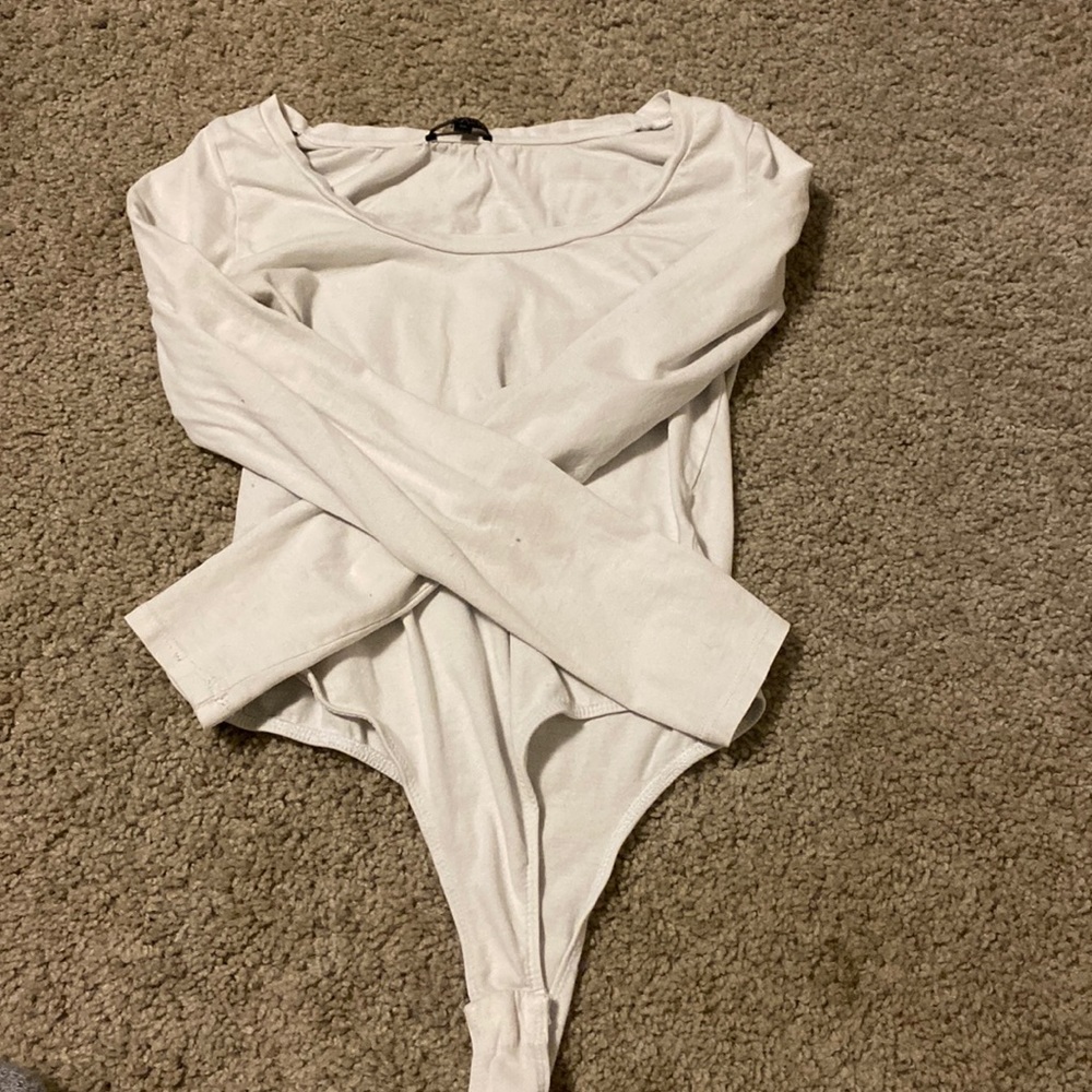 White long sleeved body suit